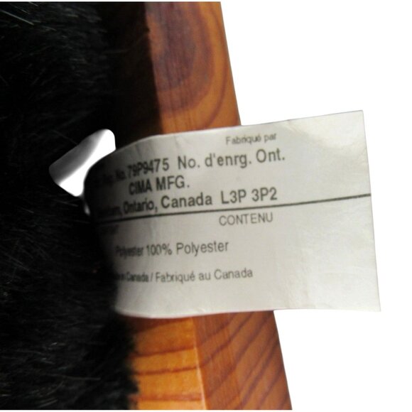 Black BEAR Head MOUNT Wall Decor Polyester on Wood Plaque Made in Canada 8.2" - Picture 7 of 10